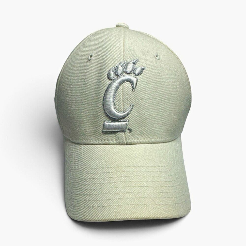Zephyr NCAA Cincinnati Bearcats off white/ Beige/Gray Fitted Cap Hat Size 7 1/4